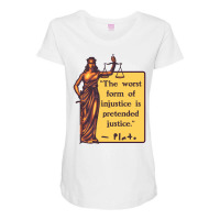 Lady Justice 80s Maternity Scoop Neck T-shirt | Artistshot