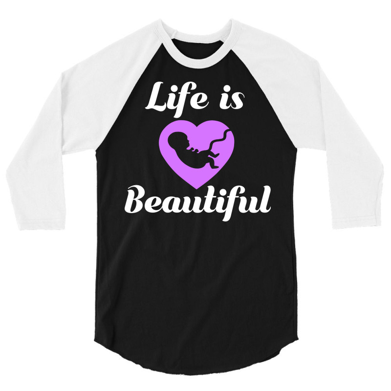 Womens Pro Life Gift Anti Abortion Choose Life Pri 3/4 Sleeve Shirt | Artistshot