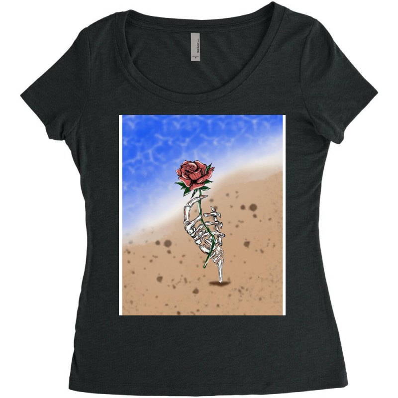 Studio Flower Art Vintage Women's Triblend Scoop T-shirt by munchaaftenil | Artistshot