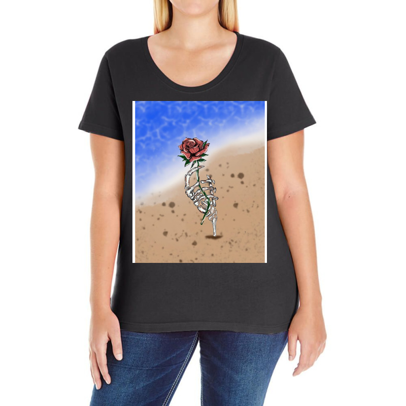 Studio Flower Art Vintage Ladies Curvy T-Shirt by munchaaftenil | Artistshot