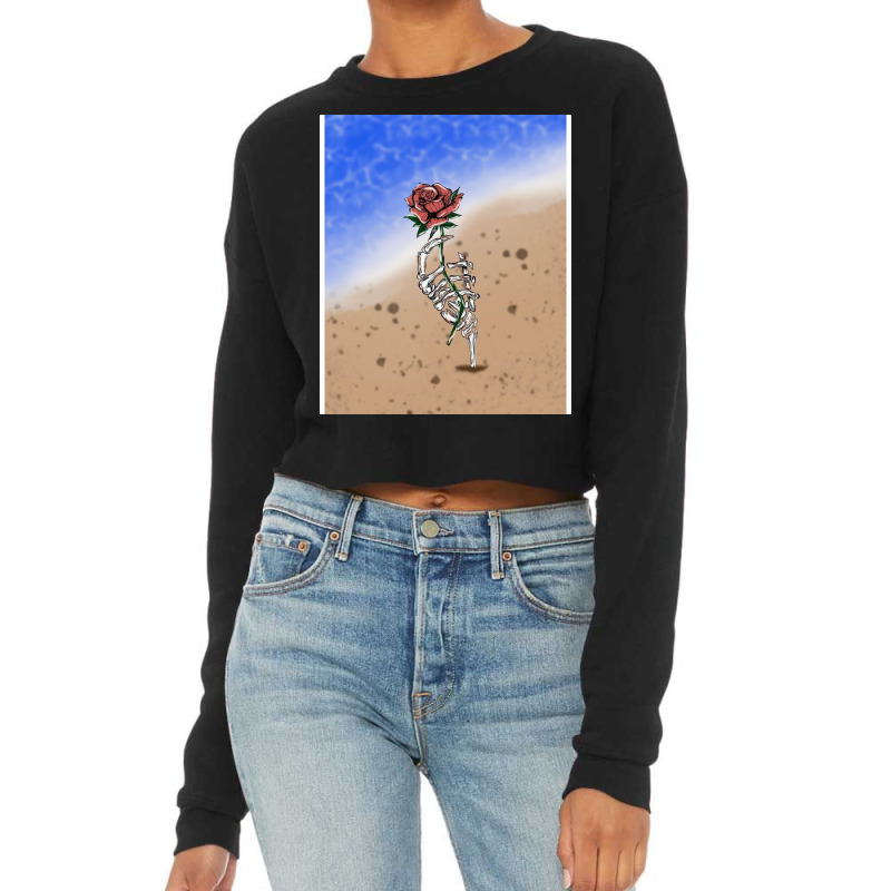 Studio Flower Art Vintage Cropped Sweater by munchaaftenil | Artistshot