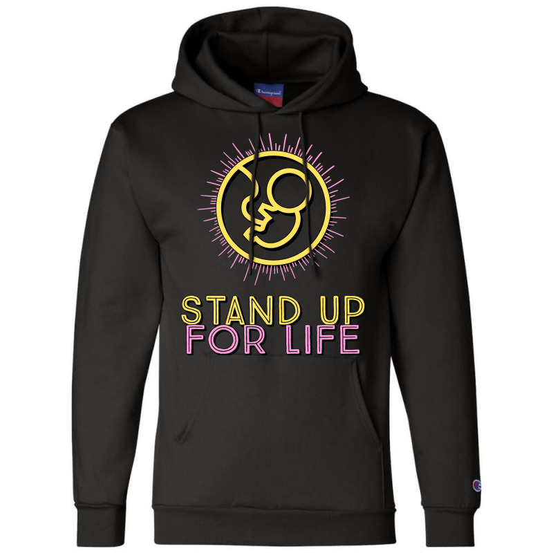 Stand Up For Life Aesthetic Champion Hoodie by stpaulaffaneh | Artistshot