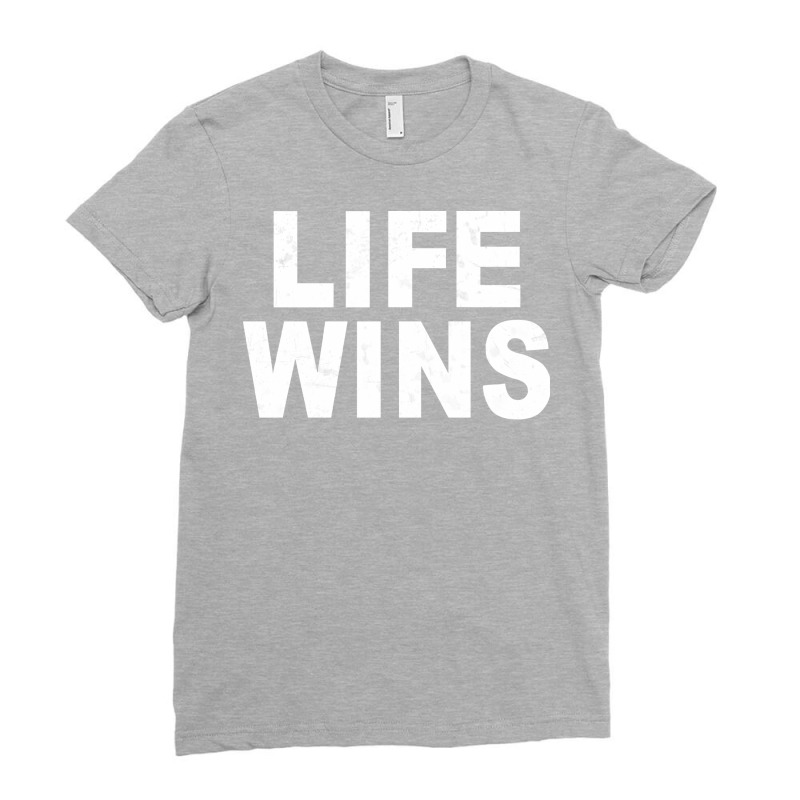 Pro Life Right To Life Movement Life Wins Yellow Ladies Fitted T-Shirt by duranashumonr | Artistshot