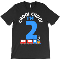 Kids 2nd Birthday Iâ€™m 2 Choo Choo Train Tra T-shirt | Artistshot