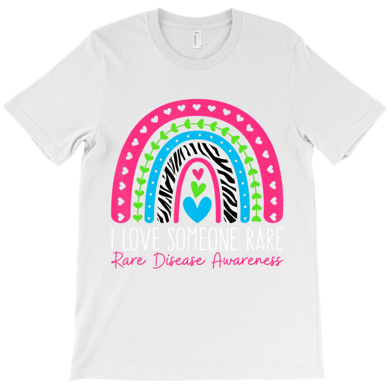 I Love Someone Rare Zebra Rainbow   Rare Disease A T-shirt | Artistshot