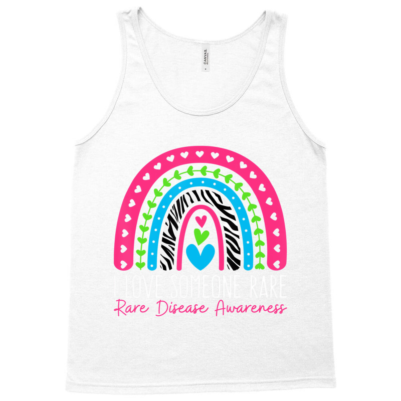 I Love Someone Rare Zebra Rainbow   Rare Disease A Tank Top | Artistshot