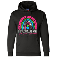 I Love Someone Rare Zebra Rainbow   Rare Disease A Champion Hoodie | Artistshot