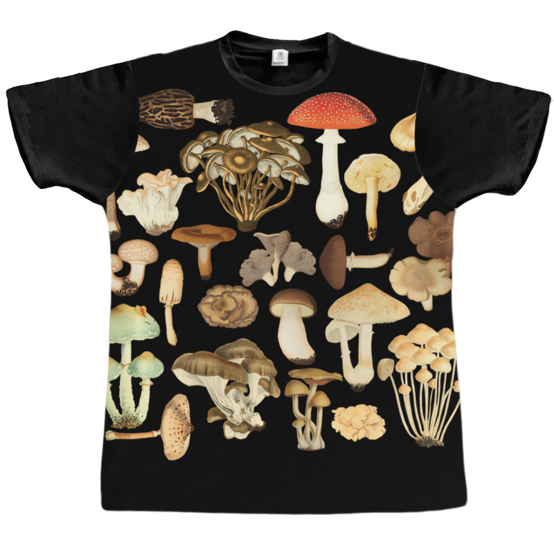 Mushroom Hoodie Botanical Fungi Plants Morel Psych Graphic T-shirt by onofre | Artistshot