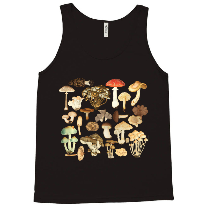 Mushroom Hoodie Botanical Fungi Plants Morel Psych Tank Top by onofre | Artistshot