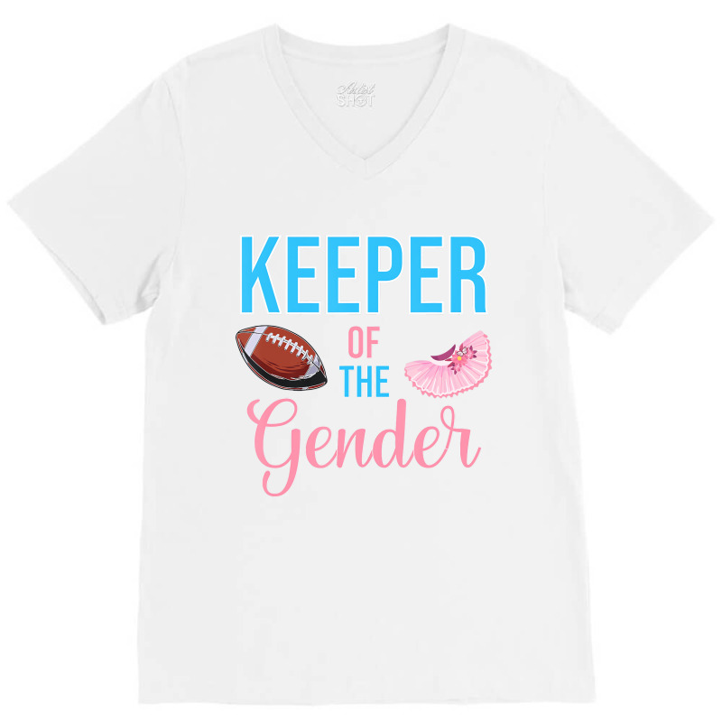 Cute Keeper Of The Gender Touchdowns Reveal For Mo V-neck Tee | Artistshot