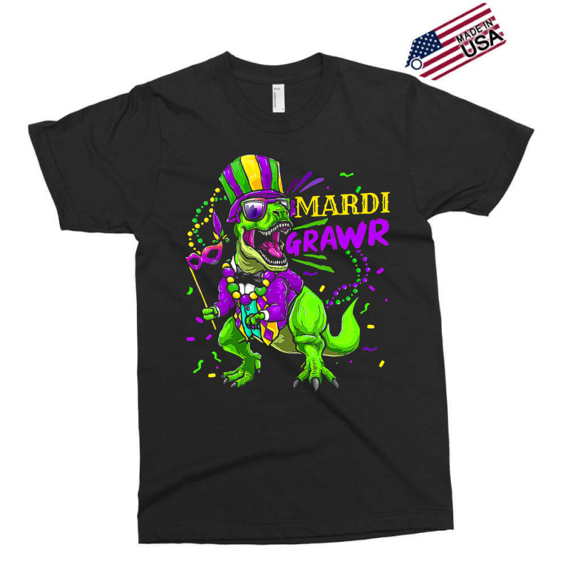 Mardi Grawr Dabbing T Rex Dinosaur Mask Beand Mard Exclusive T-shirt by likensjaymie | Artistshot