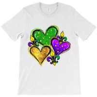 Cute Mardi Gras Heart Funny Fleur De Lis Mardi Gra T-shirt | Artistshot