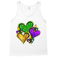 Cute Mardi Gras Heart Funny Fleur De Lis Mardi Gra Tank Top | Artistshot