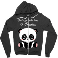 Cute Panda Shirt Just A Girl Who Loves Pandas T Sh Zipper Hoodie | Artistshot