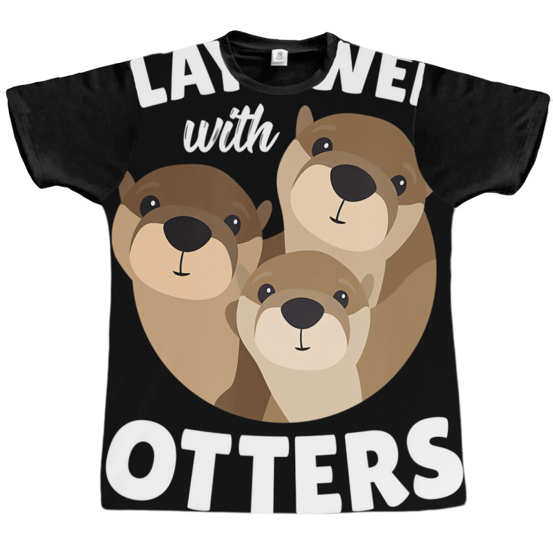 Plays Well With Otters Shirt   Funny Otter Pun Gif Graphic T-shirt | Artistshot