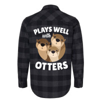 Plays Well With Otters Shirt   Funny Otter Pun Gif Flannel Shirt | Artistshot