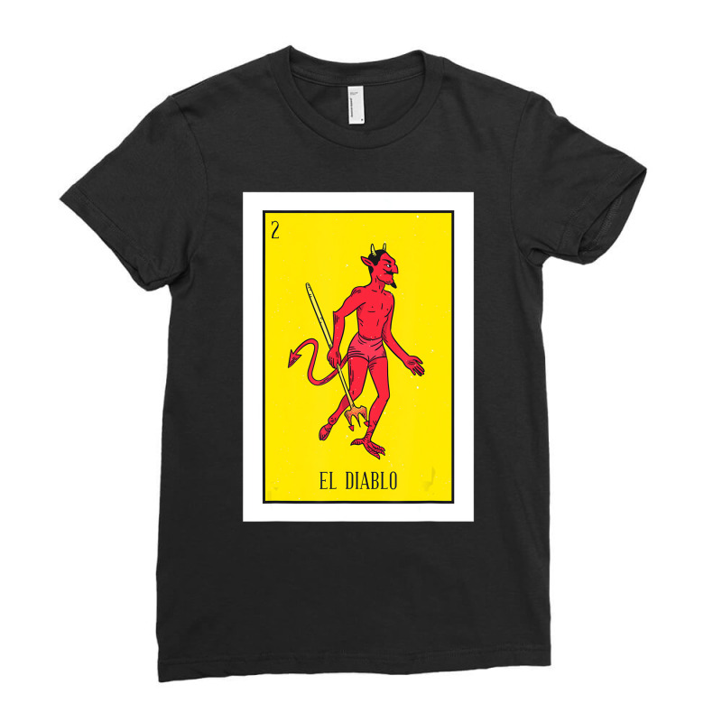 Mexican Devil Lottery The Devil Mexican Card Lotte Ladies Fitted T-Shirt by bastarache | Artistshot