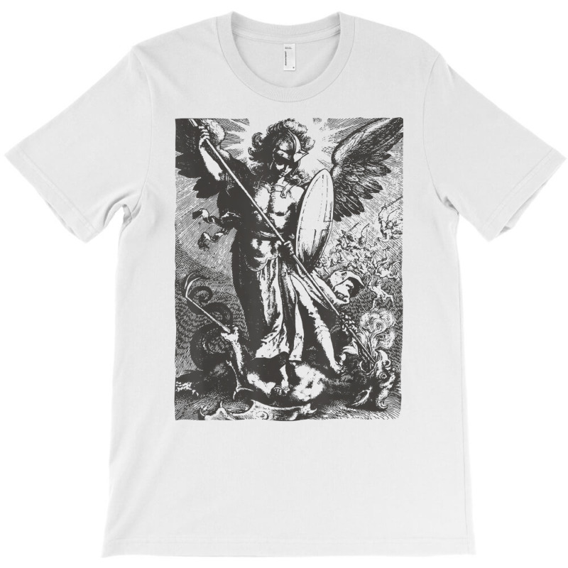 St Saint Michael The Archangel Catholic Angel Warr T-shirt | Artistshot