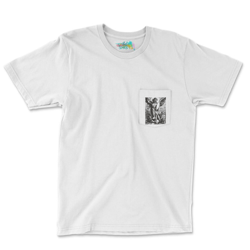 St Saint Michael The Archangel Catholic Angel Warr Pocket T-shirt | Artistshot