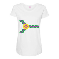 St. Louis Flag Mardi Gras Sweatshirt Soulard Distr Maternity Scoop Neck T-shirt | Artistshot