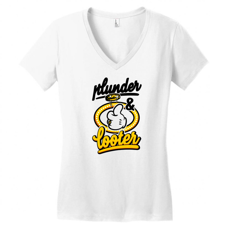 Plunder And Looter Women's V-Neck T-Shirt by annashopp | Artistshot