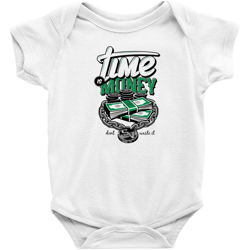 Time Is Money Baby Bodysuit by annashopp | Artistshot