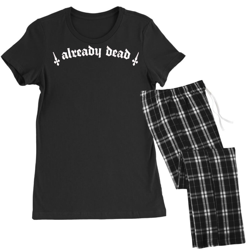 Already Dead  Nihilist Typography Design Women's Pajamas Set by MartisArt | Artistshot