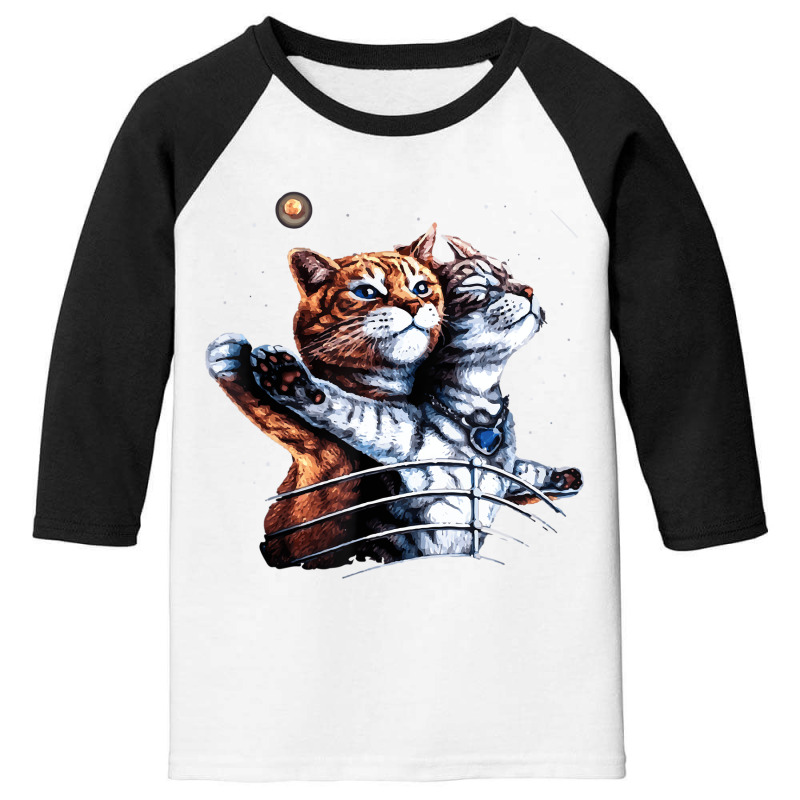 Titanic Cat Vintage Kitten In Space Galaxy Lovers Youth 3/4 Sleeve | Artistshot