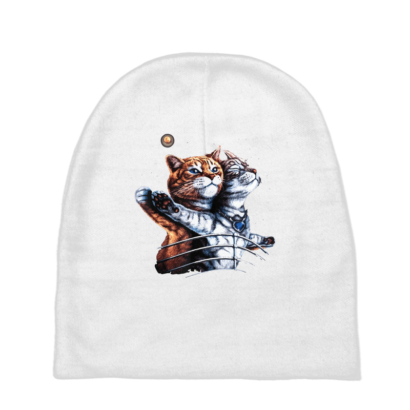 Titanic Cat Vintage Kitten In Space Galaxy Lovers Baby Beanies | Artistshot