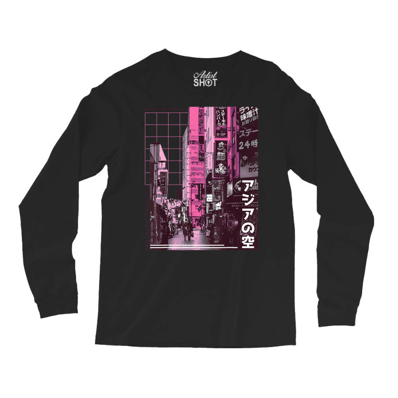 Tokyo Japanese 90's Streetwear Aesthetic Graphic T Long Sleeve Shirts by tahon | Artistshot