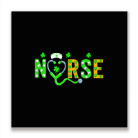 Nurse St Patricks Day Shirt St Patricks Day Nurse Metal Print Square | Artistshot