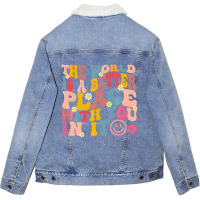 The World Is A Better Place With You In It Retro G Unisex Sherpa-lined Denim Jacket | Artistshot