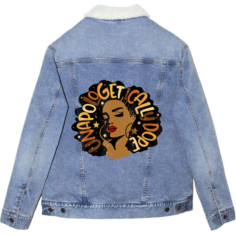 Unapologetically Dope Black Pride Melanin African Unisex Sherpa-Lined Denim Jacket by tahon | Artistshot