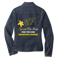 Spread The Hope Endometriosis Awareness Pullover H Ladies Denim Jacket | Artistshot