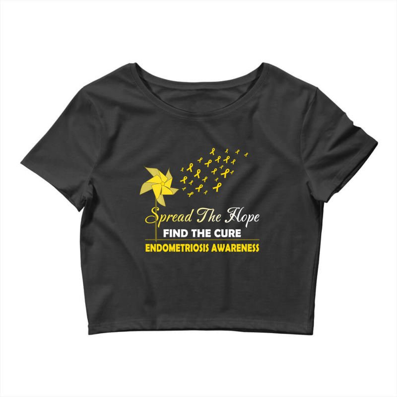 Spread The Hope Endometriosis Awareness Pullover H Crop Top by prasek | Artistshot