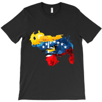 Venezuelan Map   Venezuelan Flag   Colored Venezue T-shirt | Artistshot