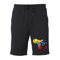 Venezuelan Map   Venezuelan Flag   Colored Venezue Fleece Short | Artistshot