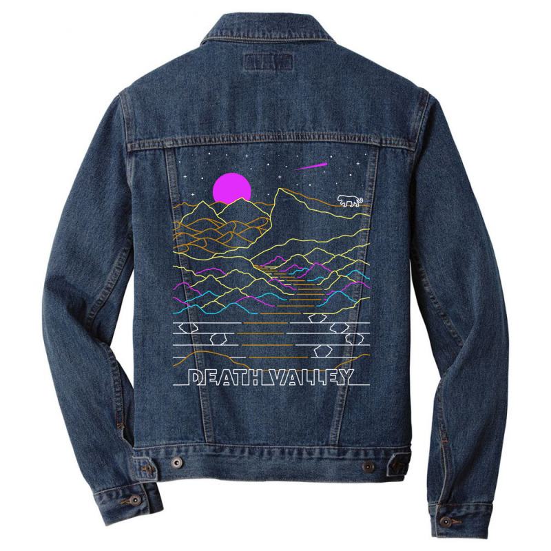 Vintage Death Valley National Park   Retro Califor Men Denim Jacket | Artistshot