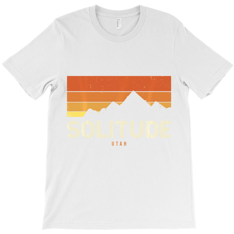 Vintage Solitude Utah Mountains Hiking Sunset Retr T-shirt | Artistshot