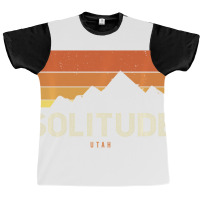 Vintage Solitude Utah Mountains Hiking Sunset Retr Graphic T-shirt | Artistshot