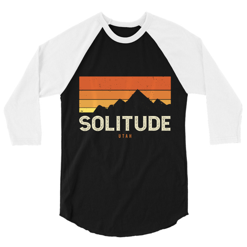 Vintage Solitude Utah Mountains Hiking Sunset Retr 3/4 Sleeve Shirt | Artistshot