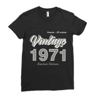 Vintage 1971 Limited Edition 52nd Birthday Gift Ma Ladies Fitted T-shirt | Artistshot