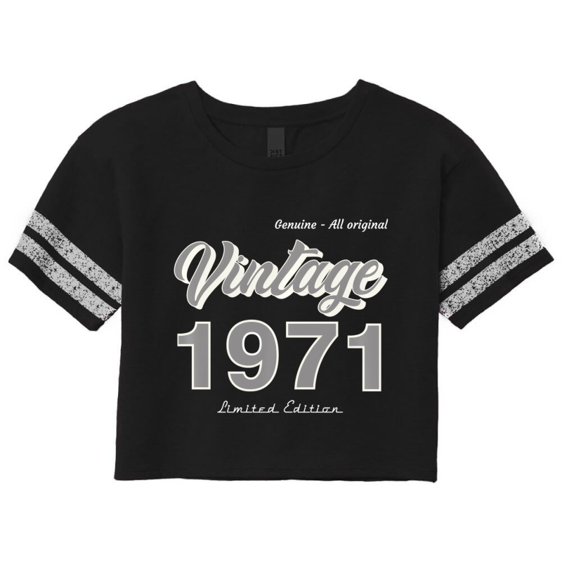 Vintage 1971 Limited Edition 52nd Birthday Gift Ma Scorecard Crop Tee by wortham | Artistshot