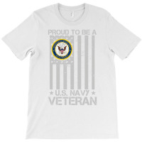 Vintage American Flag Proud To Be A Us Navy Milita T-shirt | Artistshot