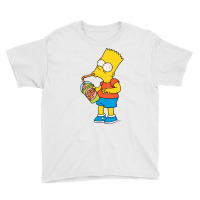 The Simpsons Bart Simpson Squishee Brain Freeze Sw Youth Tee | Artistshot