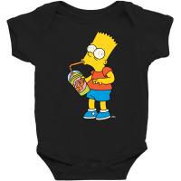 The Simpsons Bart Simpson Squishee Brain Freeze Sw Baby Bodysuit | Artistshot