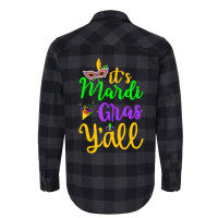 Its Mardi Gras Yall Tshirt Mardi Gras Party Mask C Flannel Shirt | Artistshot