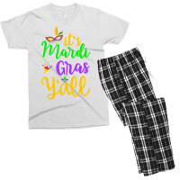 Its Mardi Gras Yall Tshirt Mardi Gras Party Mask C Men's T-shirt Pajama Set | Artistshot