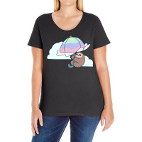 Parasol Sloth Ladies Curvy T-shirt | Artistshot