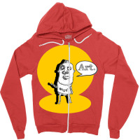 Presenting You As A Living Artist Humor Zipper Hoodie | Artistshot